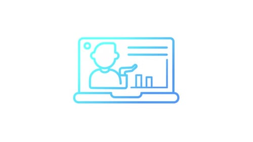Animated e Business Gradient Icon