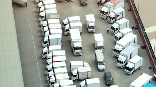 A distribution center from above by drone.
