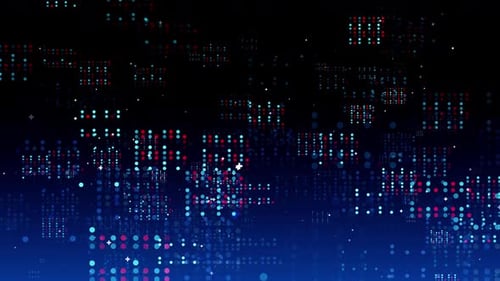 Animated Background with Futuristic Digital Data Flow