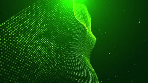 Green Digital Technology Particle Wave Flow