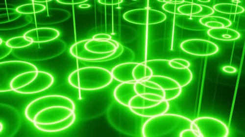 Green Neonpuddles Background Loop Animation In 1080Hd