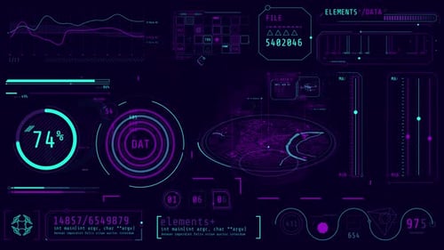 Animated Screen with Infographic Elements of the Data Collection Process