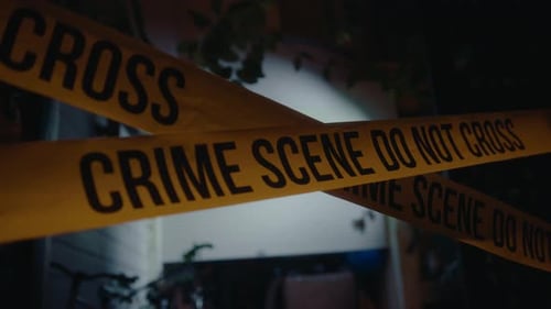 Crime Scene Tape at Night