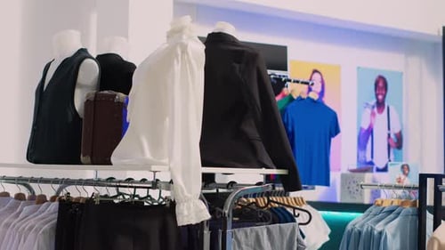 Shopping Mall Boutique Filled with Fashion Tailoring