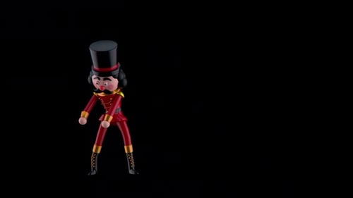 Dancing 3D Nutcracker Character Animation for Christmas Holiday
