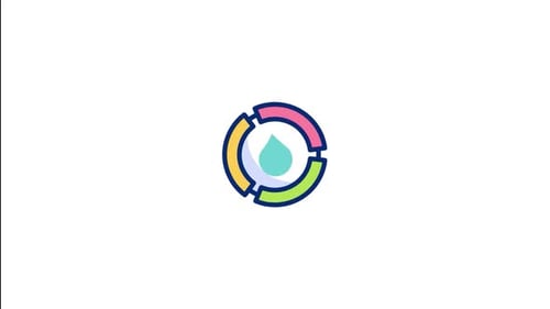 Animated Water Drop in Rotating Segmented Circle Icon