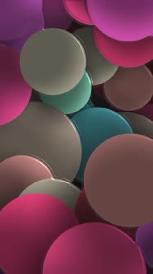 Vertical Video - Colorful Shiny Circles Abstract Background