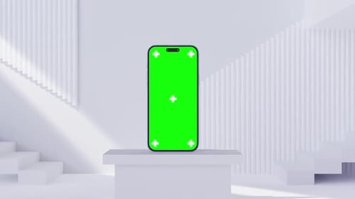 Phone 15 green screen animation