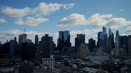 City Skyline Background Against the Horizon