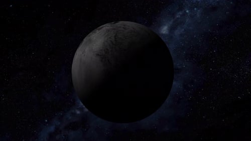 Animation of Moon planet seen from space, 2205