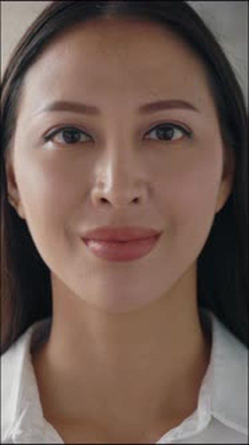 Vertical Video Portrait Of The Magnificent Young Executive Standing On The Street In Professional