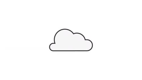 Minimalist Cloud Raining Weather Icon Animation