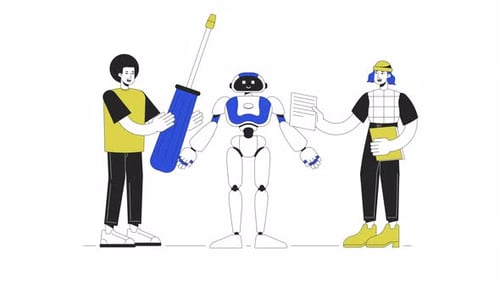 Construindo animação de robô humanóide