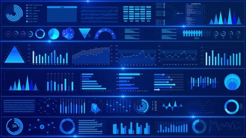 Digitale Schnittstelle Big Data-Analytik Futuristisches Informations-Dashboard Datenvisualisierungstechnologie