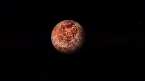 Rotated Zoom In Realistic Makemake Fictional Planet