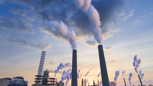 Nuclear Power Plant Buildings And Air Pollution