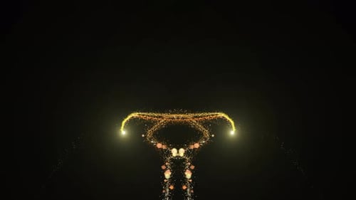 Flight of Gold Bokeh-Funkelpartikel mit Alpha-Kanal