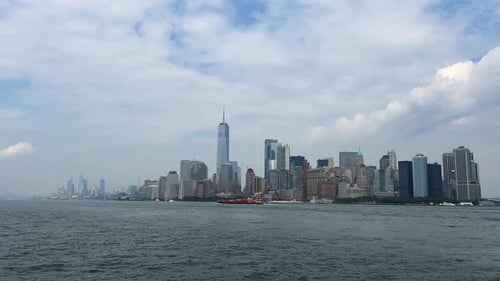 View to Lower Manhattan From Newport New Jersey
