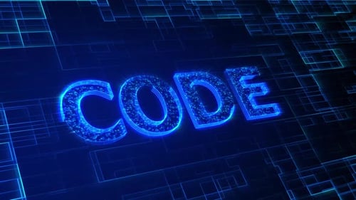 Animation de texte de code 4k. Vd 728