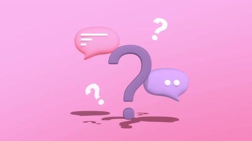 Animated Question Mark With Speech Bubble.