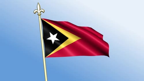 East Timor Flag Waving