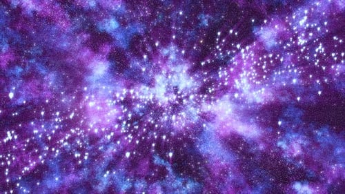 Abstract Space Nebula Background with Twinkling Stars