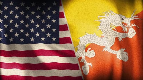 Usa And Bhutan Background Loop