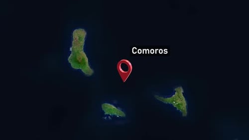 Comoros Country Zoom from Space