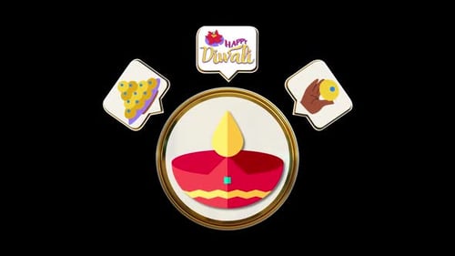 Diwali Icon Loop Animation