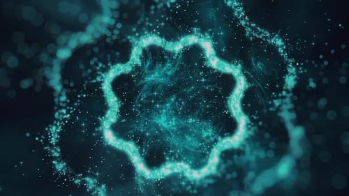 Blue Flower Particles Animation Background
