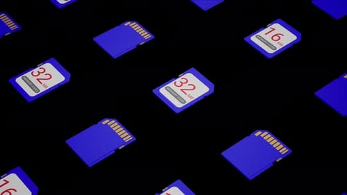 Endless Row Of Memory Cards