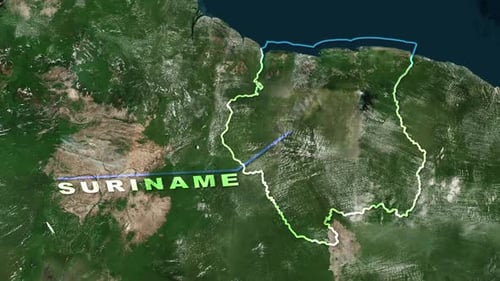 Suriname Map Animation