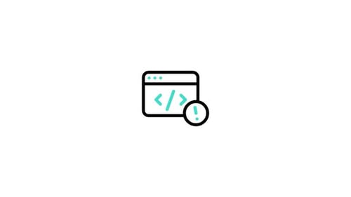 Flat Design Code Bug Fix Icon Animation