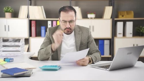 Confused businessman.