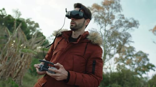 Drone Pilot With Virtual Glasses