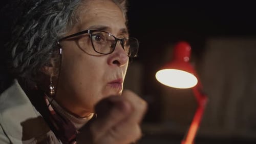 Senior Theatre Director Commenting on Play and Giving Advice to Actor