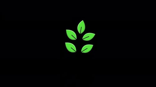 Animated Green Leaves Organic Nature Logo Reveal