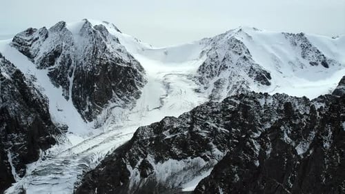 Majestic Mountain Range with Snow and Glacier Media