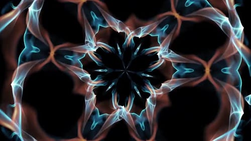Abstract Fluid Light Mandala Kaleidoscope Loop