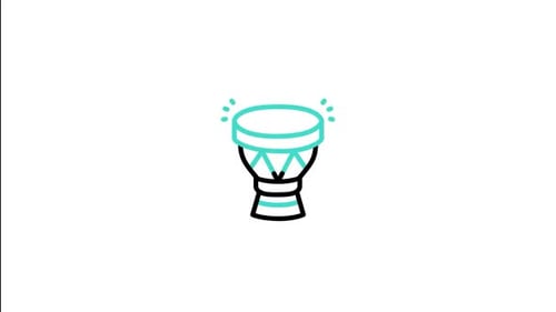 African Drum Animated Icon