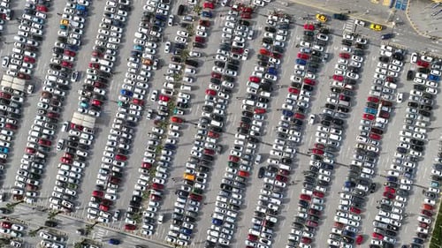 vehicles in the parking lot