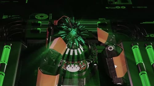 Futuristic Mechanical Energy Core Dynamic Reveal