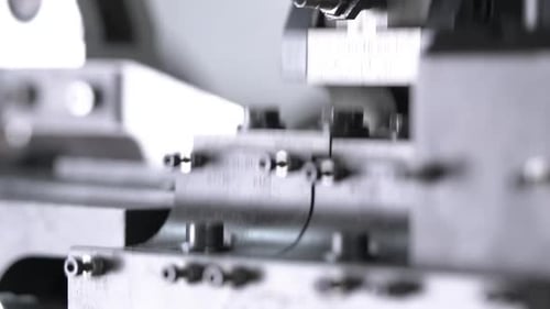 Cardboard Production Machine with Active Parts in Plant Shop