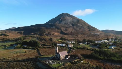 Sacred Heart Catholic Church Co. Donegal - Ireland - 4K Cinematic Drone Footage 01