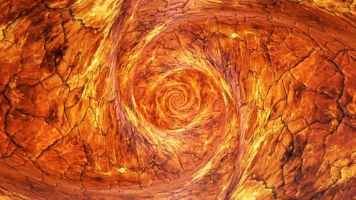 Burning Stones Tunnel Background, Looped