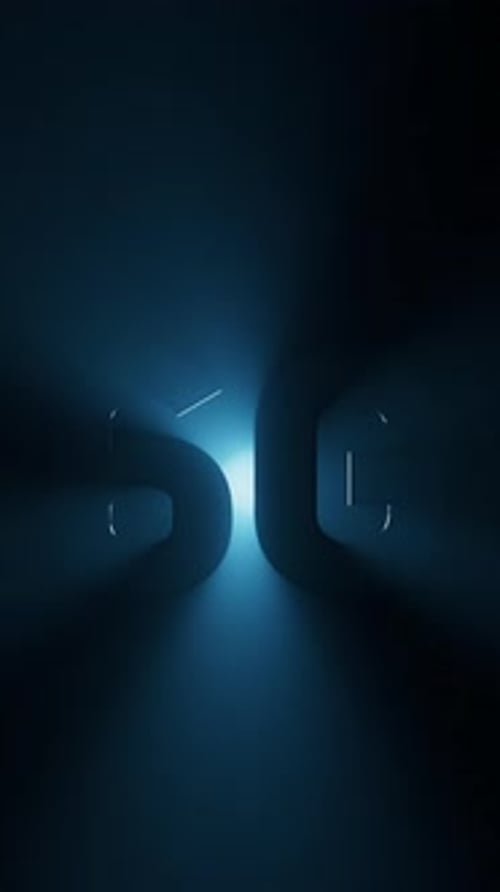 Light Rays Reveal 6G Text Mobile Internet Network Technology 3d Render Animation Vertical Video