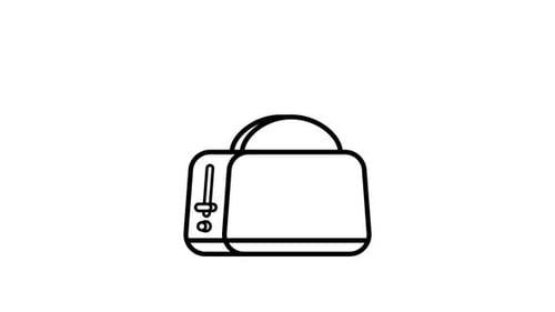 Animated Toaster Icon with Popping Toast