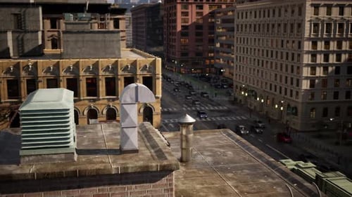 Una impresionante perspectiva aérea muestra los imponentes edificios