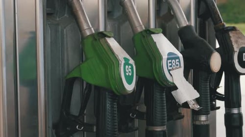 Old Gasoline or Petrol Station Gas Fuel Pump Nozzle Filling Station Petrol Station