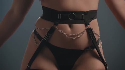 Woman in Lingerie Moves Seductively
